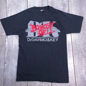 DeGarmo & Key T-Shirt Men Medium Black Boycott Hell Pledge Tour Vintage
